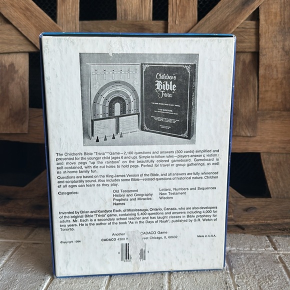 Children's Bible Trivia Board Game Vintage 1984 2100 Questions Complete Made USA - Picture 8 of 8